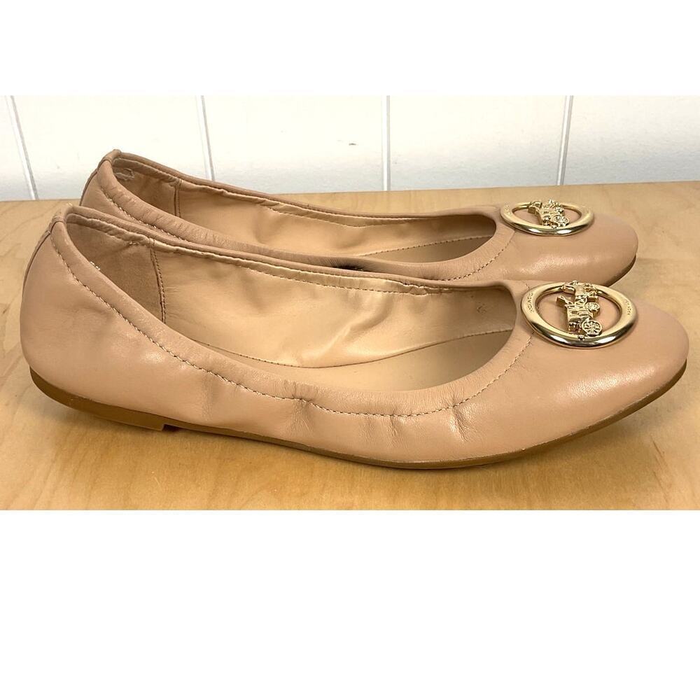 Coach Women's Bailey Smooth Leather Slip On Ballet‎ Flats in Beechwood Size 38.5 - Picture 8 of 11